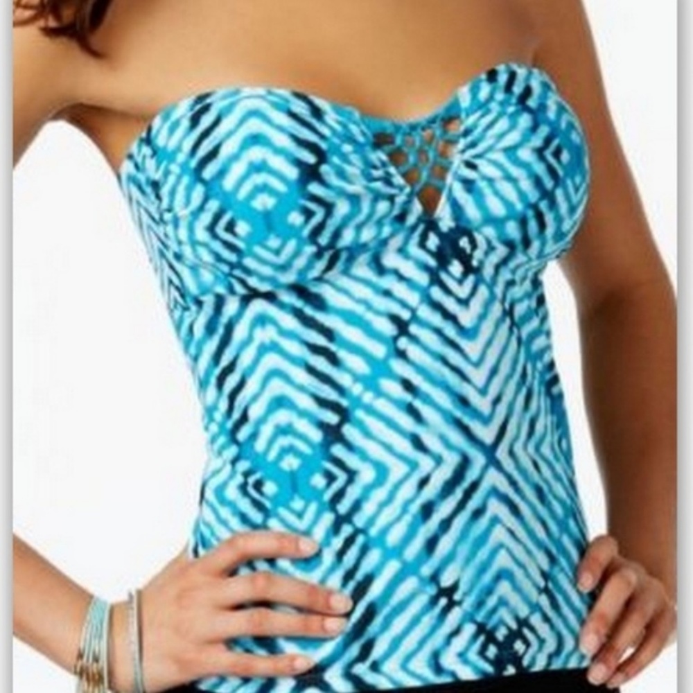 Hula Honey After Shock Blue Tie-Dye Tankini NWT